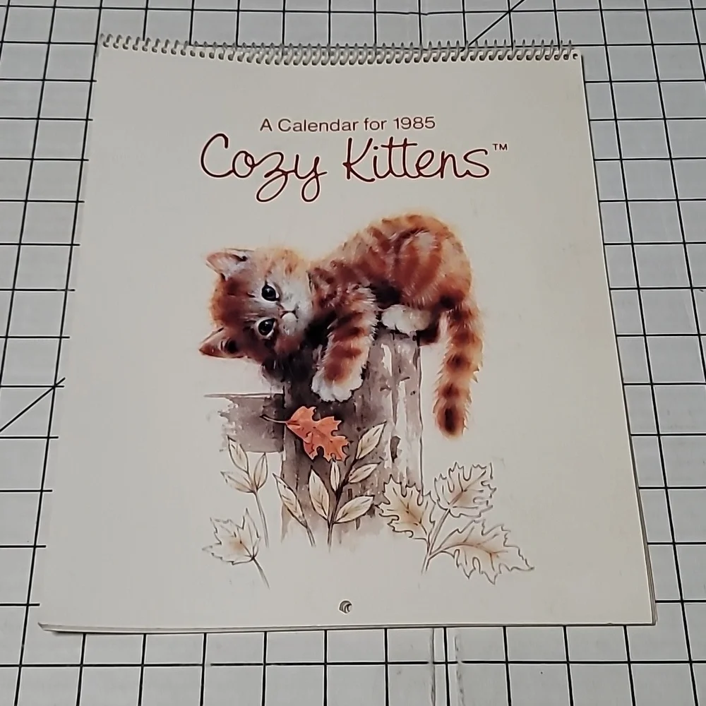 1985 Cozy Kittens Calendar, American Greetings - Vintage‎